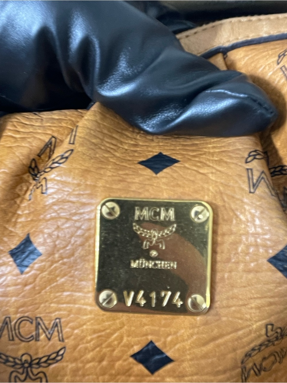 MCM Cognac Visetos Monogram Barrel Tote/Satchel Bag - Picture 15 of 15